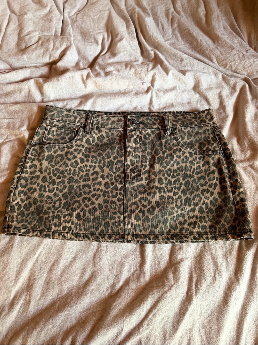 Celebrity Pink Leopard Print Mini Skirt - Taupe & Black